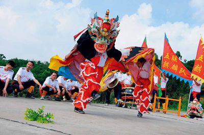 麒麟隊(duì)在表演